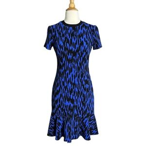 LONDON TIMES Form Fitting Dress Short Sleeve Flounce Dress, 4P